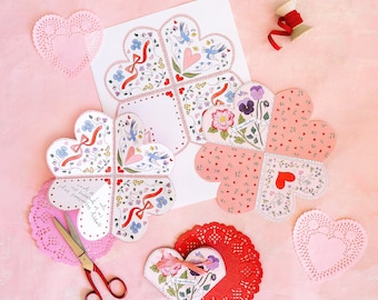 Victorian Heart Valentine, PDF Printable