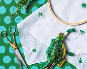 Embroidered Shamrock, PDF Template