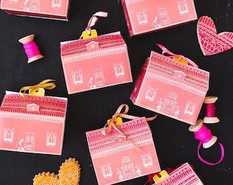 Valentine Cookie House Box, PDF Printable
