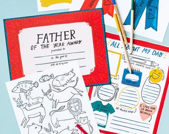 Father's Day Activity Pack, PDF Printables