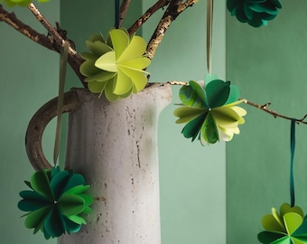 Paper Shamrock Decoration, SVG & PDF Template