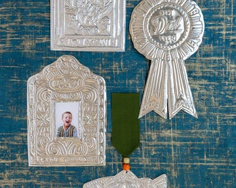 Tin Embossing Father's Day Ornaments, PDF Template
