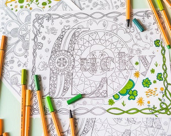 St. Patrick's Day Coloring Pages, PDF Printable