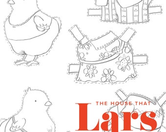 Easter Chick Paper Dolls Coloring Page, PDF Printable