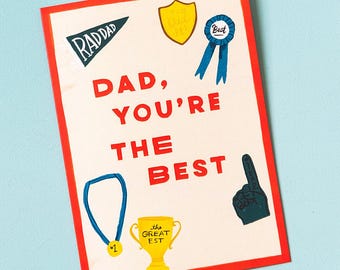 Dad, You're The Best Father's Day Card, PDF Printable