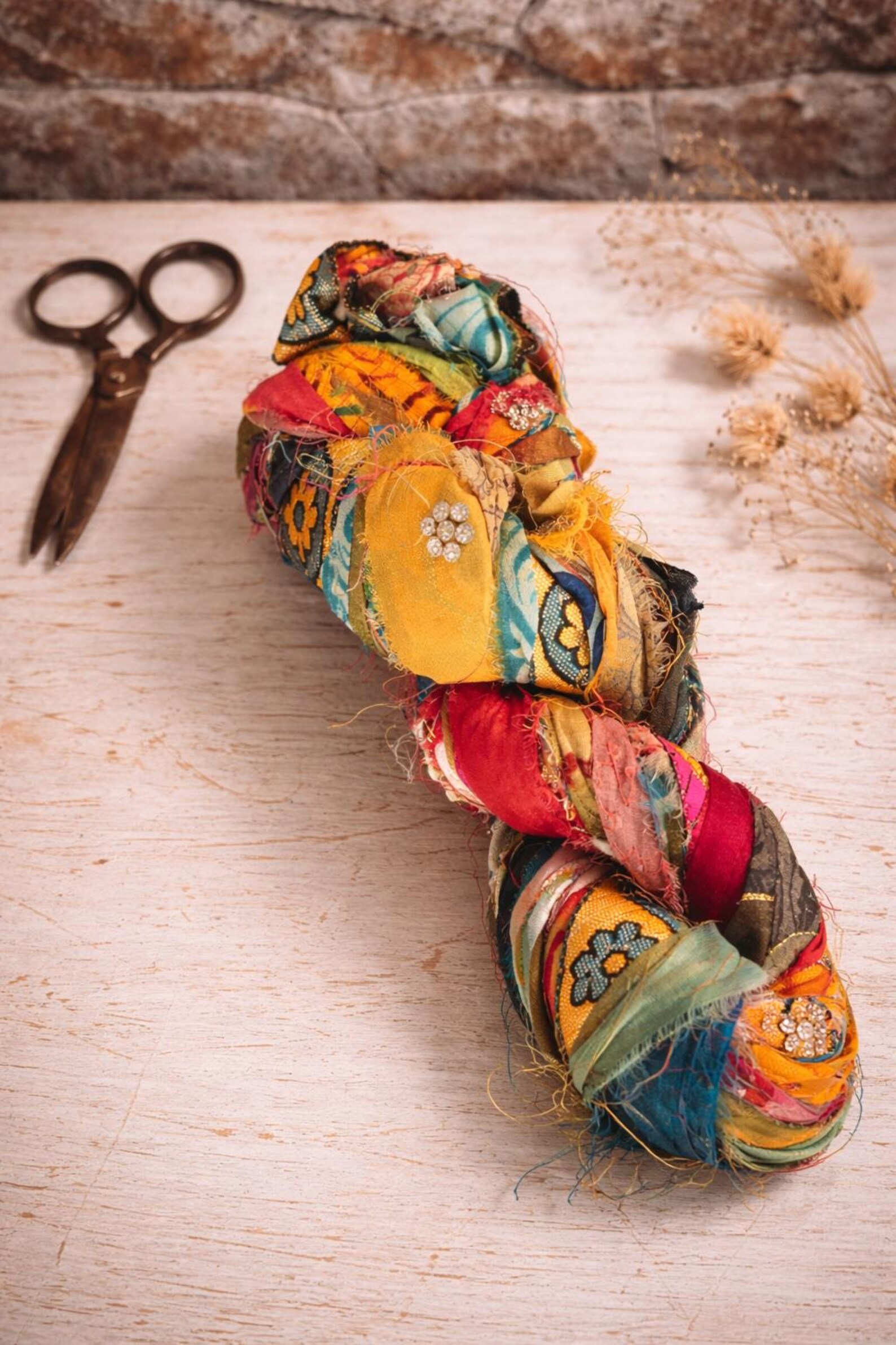 Mixte Ribbon Textile Ribbon Trim – Mixed Material Fabric Ribbon, 1.5 Inch Wide, Art ...