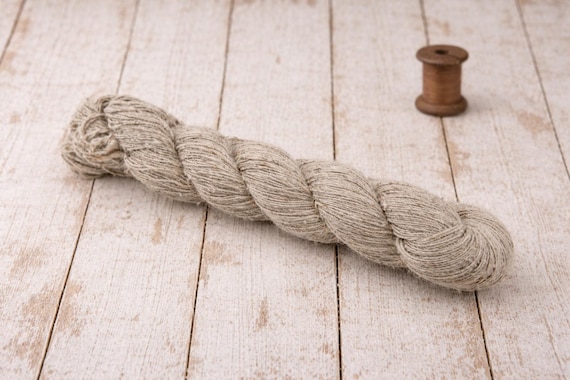 Nettle Yarn – Natural Himalayan Nettle Wool Blend Yarn – Sustainable Fiber Yarn – Rustic Weaving Yarn – Knitting & Textile Craft Fiber
