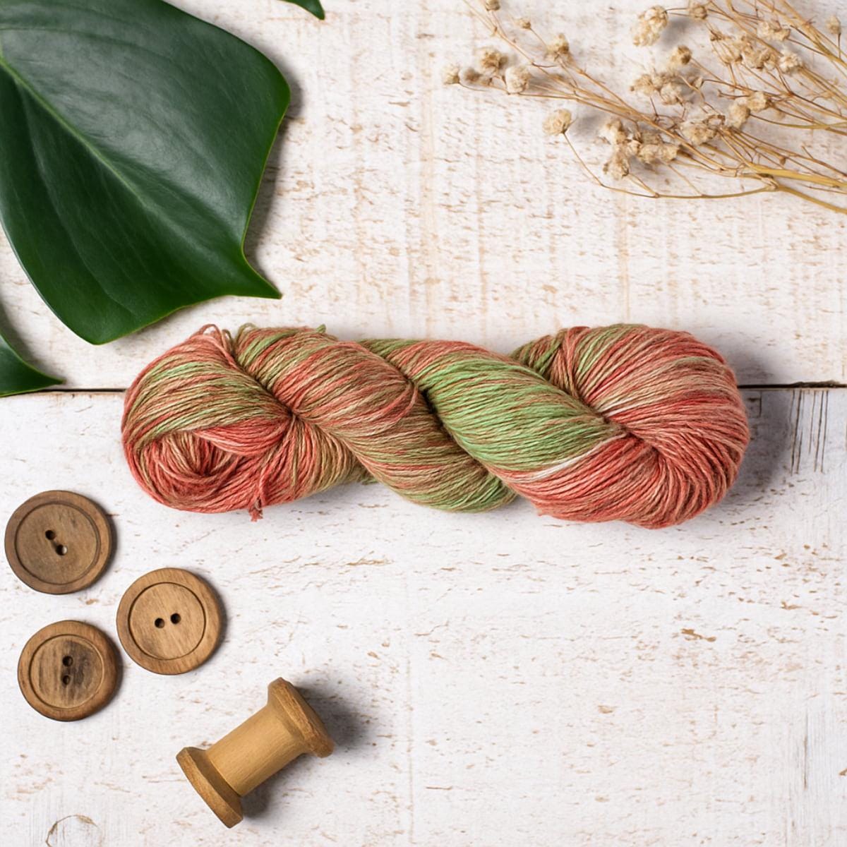 Yarn Clothes Spring Hand-dyed Linen Cotton Yarn – Spring Orchard - Etsy