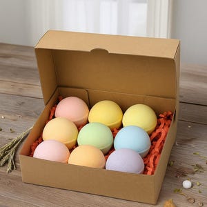 9 Pack Handmade Bath Bomb Gift Set – Vegan Natural Fizzy Spa Bombs, Moisturizing Relaxation, Perfect Self Care & Gifts