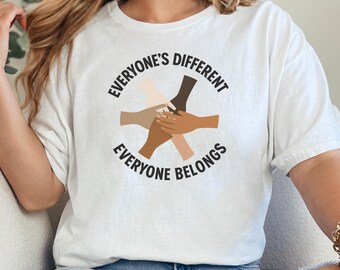 Diversity Inclusion T-Shirt: Everyone Belongs - Unisex Equality Tee