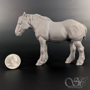 1:20 scale Hank McCoy Venti Scale Model Horse 3D Printed ABS-Like Resin Chunky Draft/Stock Stallion for Collectors & Customizers