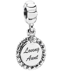 pandora  loving aunt bracelet pendant charm