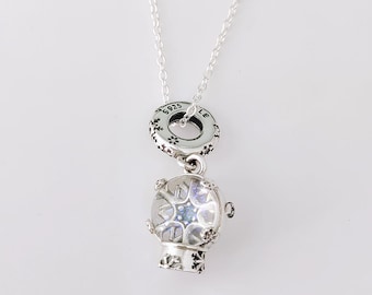 pandora love snow snow ball pendant necklace 925 sterling silver