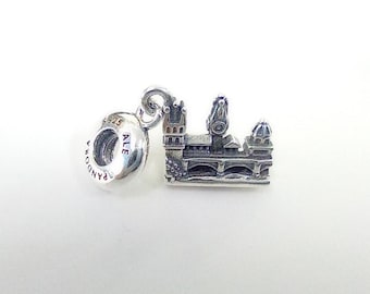 Pandora ALE 925 Silver Pendant Charm Charles Bridge Prague Czech