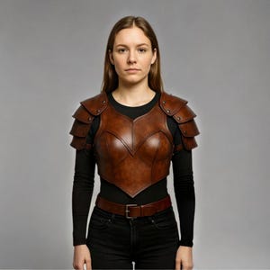 Handmade Leather Women&#39;s Armor: Medieval Renaissance LARP Cosplay Vest
