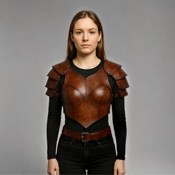 Handmade Leather Women's Armor: Medieval Renaissance LARP Cosplay Vest