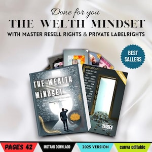 The Wealth Mindset | Money Mindset eBook for Financial Abundance & Success | PLR | Master Resell Rights | Canva Editable