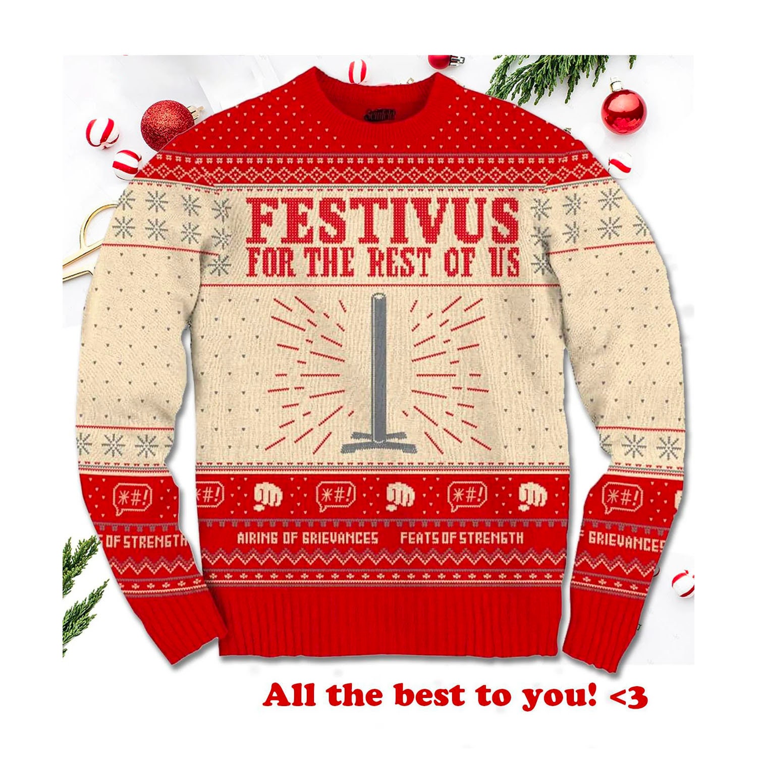 Discover FestivusSeinfeld Movie Love Ugly Christmas Knitted Sweater