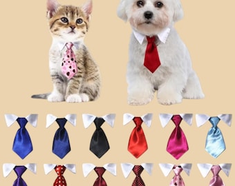 Pet Tuxedo Bow Tie Collar: Formal Neckwear for Cats & Small Dogs P21 R