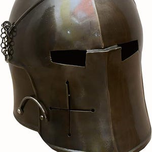 Antique Knight Helmet: Brass Crusader Armour - Roman Spartan Decor