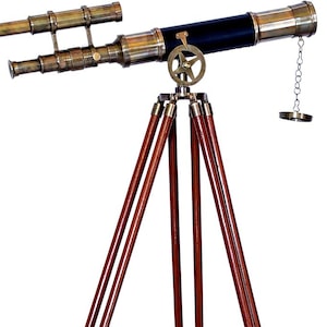 Antique Floor Standing Brass Telescope Navy Adjustable Vintage Nautical Adventures brasss Telescope Victorian Marine