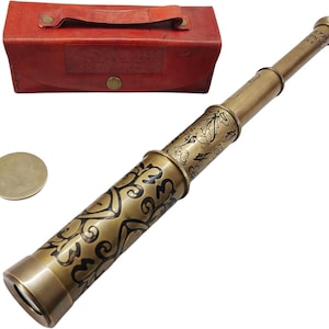 Vintage Spyglass London Marked Functional Spyglass Home & Table Decor Nautical Brass Telescope Nautical Brass Telescope
