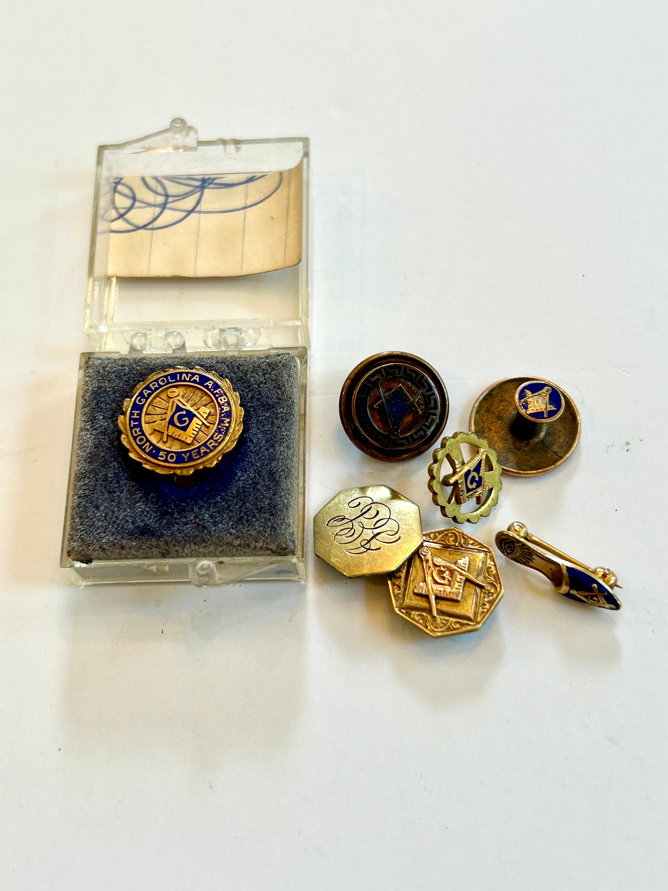 ▪️50’s【FREE MASONRY】ACCSESSORIES Masonic 50 Year Member Jewel