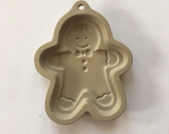 Vintage Hearthstone Gingerbread man cookie  mold Christmas cookie mold Xmas cookies Holiday cookie mold cottage  decor 1990s cookie art