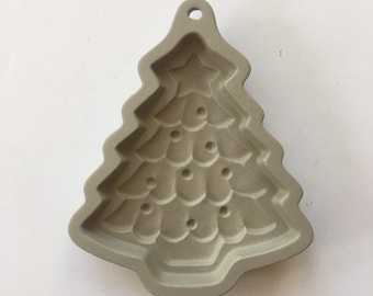 Vintage Hearthstone Christmas tree cookie mold Christmas cookie  pine tree Xmas cookies Holiday cookie mold cottage  decor 1990s cookie art