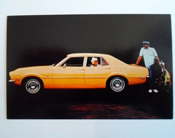 Unused 1973 Ford Maverick 4-Door Sedan Postcard Unused 1973 Ford Maverick 4-Door Sedan Postcard