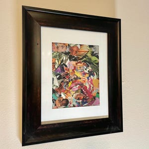 Original Collage Art – Mixed Media Portraits & Abstract Layers – Framed Handmade Artwork, Emotional Wall Decor