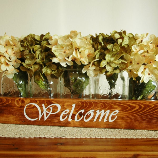 Mason Jar Box Centerpiece Etsy