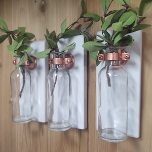 Wall vase, Modern Farmhouse stlye wall sconces, Clear glass vases, Boho wall decor, Rustic farmhouse kitchen decor, Boho and eclectic decor