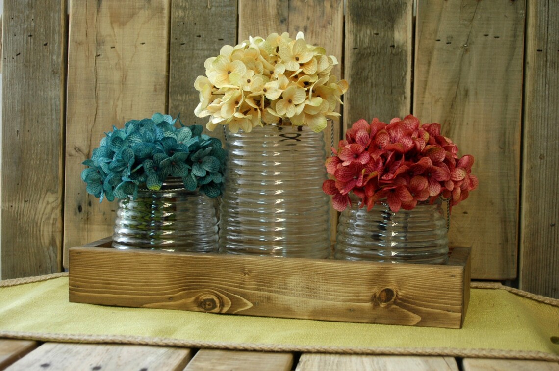 Honey Pot Rustic Box Table Centerpiece Rustic Decor Rustic Etsy