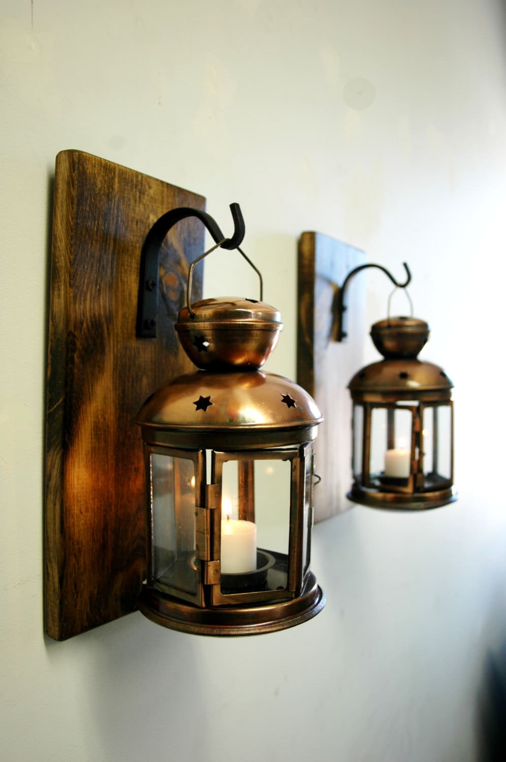Copper Lanterns Rustic copper wall sconce Wall lanterns Etsy