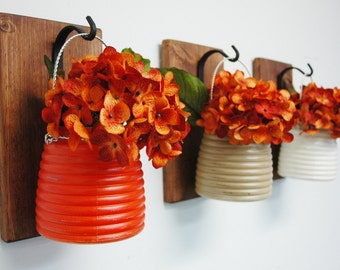 Farmhouse kitchen wall decor, shabby chic, country kitchen, fixer upper style decor, Farmhouse home, wrought iron hooks,