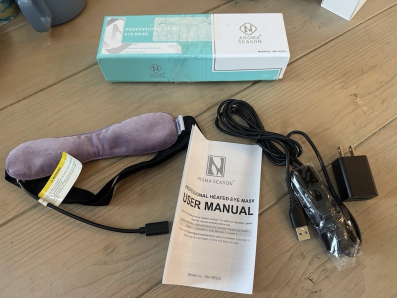 Aroma Saison Beheizte Augenmaske USB Warme Kompresse Trockenes Auge Migräne Relief Lila Bild 1