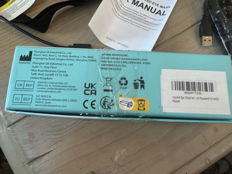 Aroma Saison Beheizte Augenmaske USB Warme Kompresse Trockenes Auge Migräne Relief Lila Bild 2