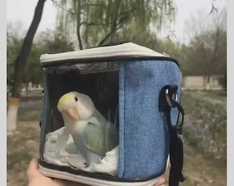 Transparenter Haustier-Rucksack: Atmungsaktive Reisetasche für Vögel & Kleintiere
