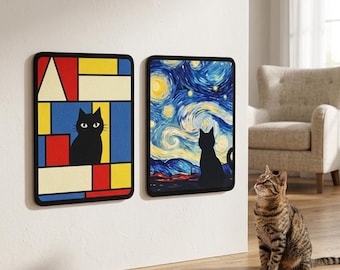 An der Wand befestigter Sisal-Katzenkratzer, platzsparender vertikaler Kratzer, natürliche Klauenpflegematte