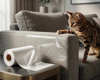 Transparent Cat Scratch Tape, Furniture Protector, Sofa Guard, Self-Adhesive Couch Protector