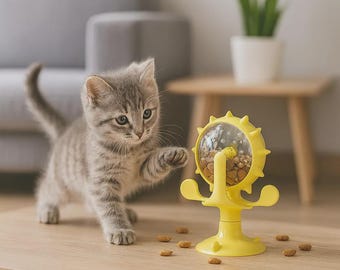 Interaktives Katzen Puzzle Futterhaus: IQ-Trainer mit Glocke