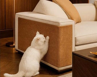 Sisal Cat Scratch Mat: Self-Adhesive Furniture Protector for Sofa, Wall & Door Multiple Sizes