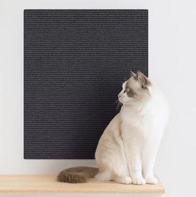 Cat Scratch Mat: Self-Adhesive Furniture Protector for Sofa, Wall & Door Multiple Sizes Dark Gray