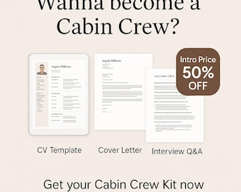 Kabinen-Kit: Bewerbungspaket für Flugbegleiter – Lebenslauf, Anschreiben & Tipps fürs Vorstellungsgespräch