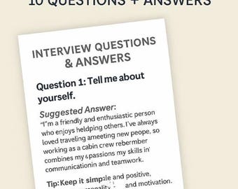 Leitfaden für Vorstellungsgespräche mit Flugbegleitern – 10 echte Fragen + Beispielantworten (PDF)