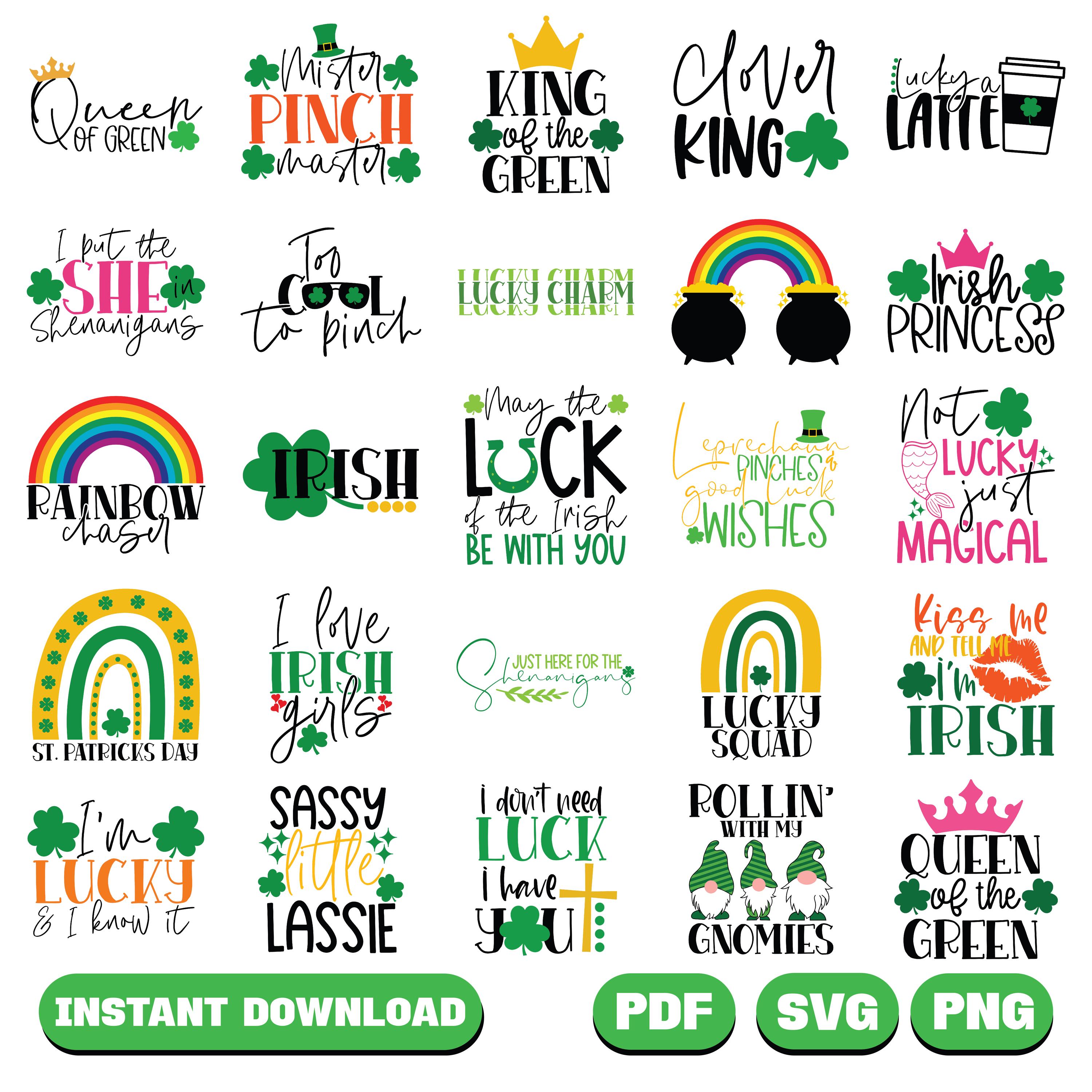 Patricks Day Svg Bundle, Irish Svg, Shamrock Svg, Lucky Shirt Svg, St ...