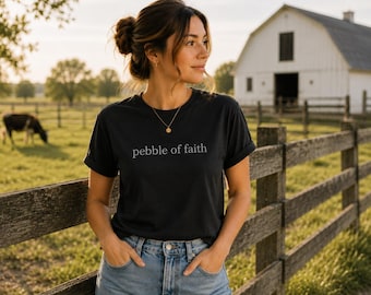 Pebble of Faith Signature Logo Tee | Faith-Based Apparel | Christian Streetwear