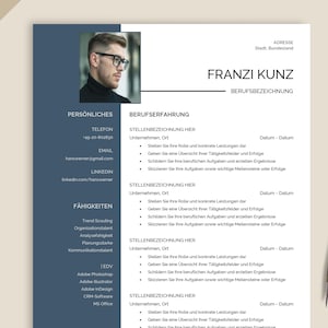 Lebenslauf Vorlage kaufen, professionella Bewerbungsvorlage deutsch, modern Lebenslaufvorlage für Word & Pages, Lebenslauf zum Ausfüllen