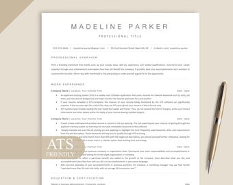 Modello di curriculum ATS compatibile con Word, Pages, Google Docs, curriculum ATS, CV ATS, curriculum minimalista, curriculum semplice, curriculum di base, curriculum pulito ATS